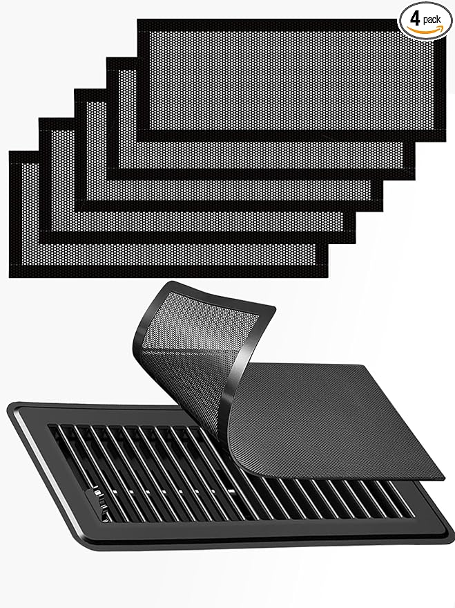 6-Pack Black Magnetic Vent Covers 7x13 Inch by Unknown