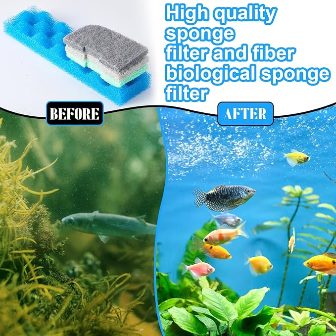 20 Pcs Aquarium Filters Replacement Filter Media Kits Compatible - Image 3