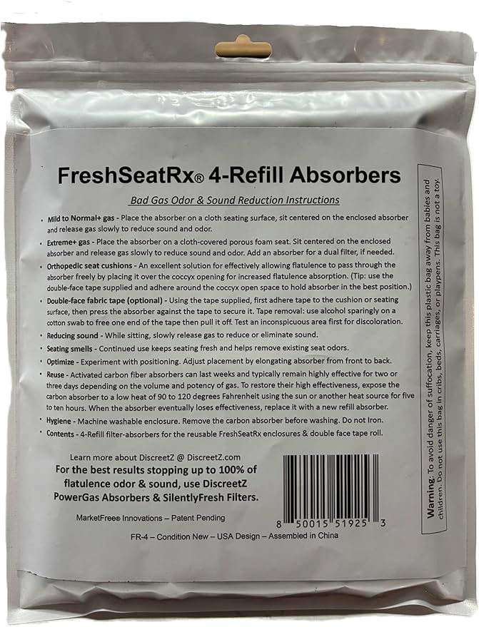 FreshSeatRx 4-Refill Filters fit FS-4 enclosures. Activated Charcoal, Chemical - Image 9