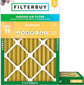 Filterbuy 14x20x2 Air Filter MERV 11 Superior Pet & Allergy Defense, by Filterbuy