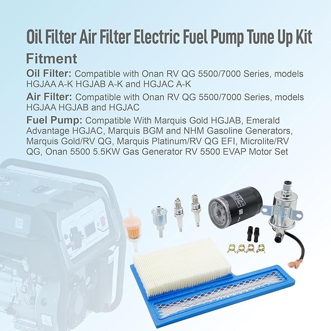 Oil Filter Air Filter Electric Fuel Pump Tune Up Kit Fit - Image 3