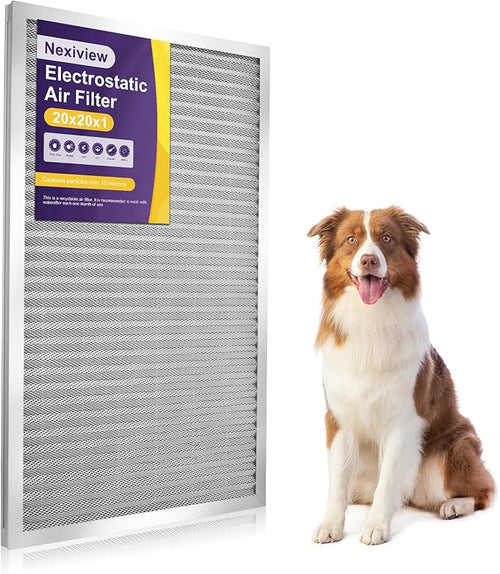 20x20x1 Furnace Filter-MERV8, Washable & Reusable Electrostatic Air Filter by Nexiview