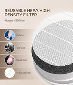MelodySusie SProR Nail Dust Collector Replacement Filter, 4 Pack Reusable Dust - Image 4