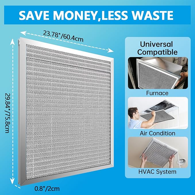 UBeesize 24x30x1 Reusable Electrostatic Air Filter HVAC AC Furnace Filter - Image 4