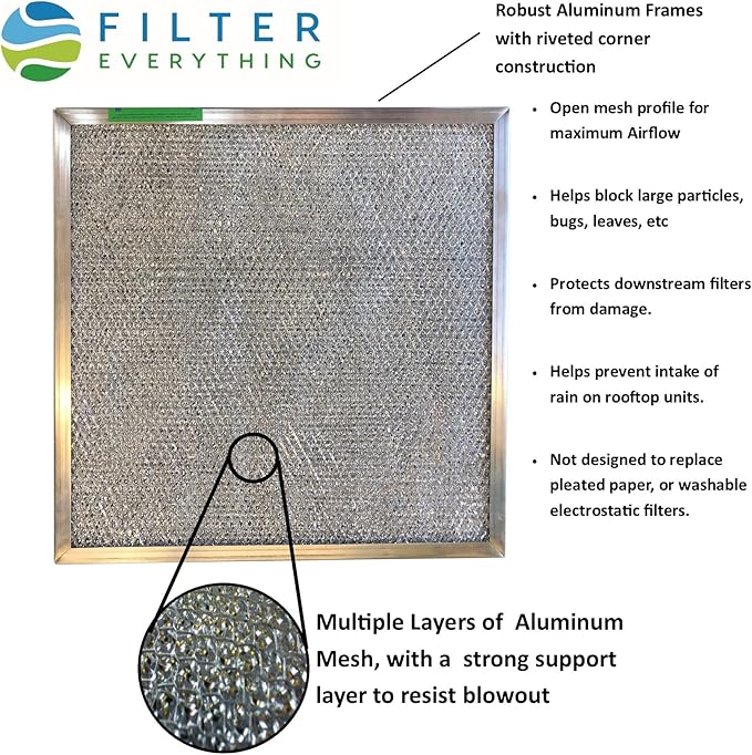 Filter Everything Washable Aluminum Air Filter – 20 x 25 x 1 – Permanent - Image 8