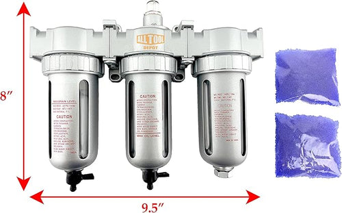 3/8" NPT MID FLOW 3 Stages Filter Coalescing Desiccant Dryer System - Image 2