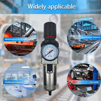 HengMinLingTong AW3000-03D 3/8" NPT Compressed Air Filter Regulator Combo - Image 6