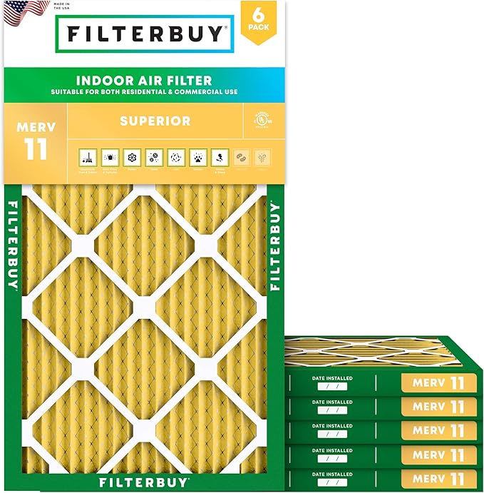 Filterbuy 18x36x1 Air Filter MERV 11 Superior Pet & Allergy Defense, by Filterbuy