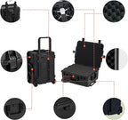 MEIJIA Portable All Weather Premium Rolling Wheels Waterproof Hard Compact - Image 7