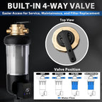 iSpring WSP50ARJ-BP Whole House Prefilter, Spin-Down Sediment Water Filter - Image 4