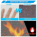 Stainless Steel Mesh Screen 8Mesh 304, 15.7" x 147" Metal Mesh Screen, Rust - Image 3