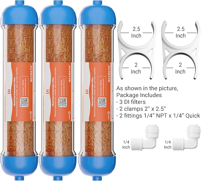 Mixed Bed Ion Exchange Aquarium Filter Resin 0 PPM RO DI Refillable Housing - Image 2