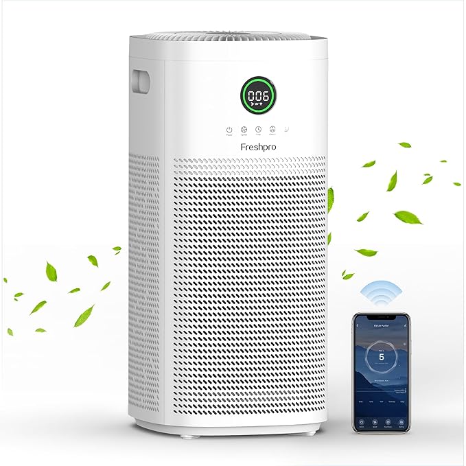 HEPA Air Purifiers for Home Large Room, Covers Up to 3065 ft², UVC Light by Freshpro