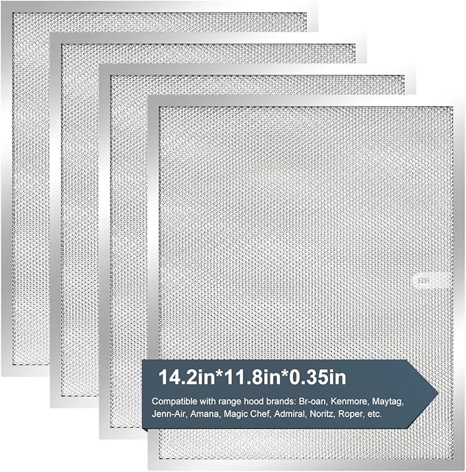 BPS1FA30 Range Hood Grease Filter 11-3/4" x 14-1/4" Aluminum Filter Compatible - Image 2