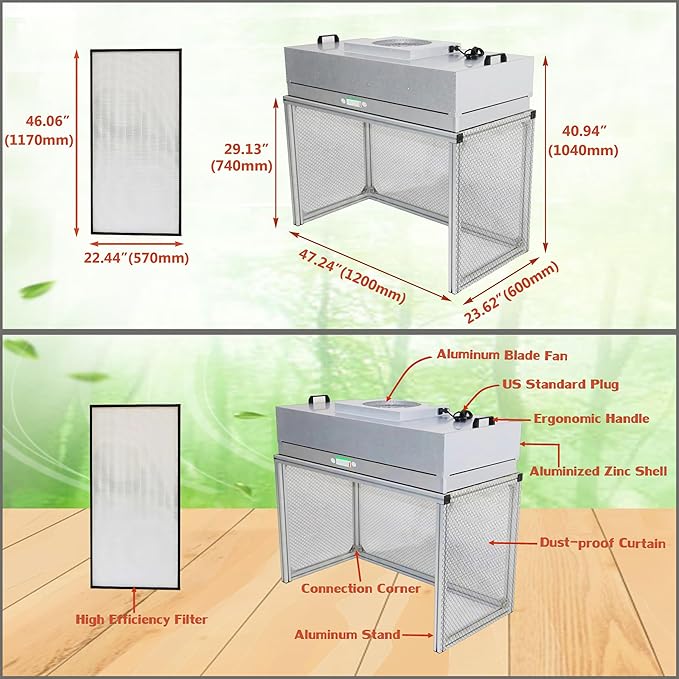 INTSUPERMAI Vertical Laminar Flow Hood Air Flow Clean Bench Workstation - Image 2