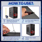 Woanger 1 Pcs 1000 x 300 mm DIY PC Case Dust Filter PC Fan Mesh Filter Floor - Image 4