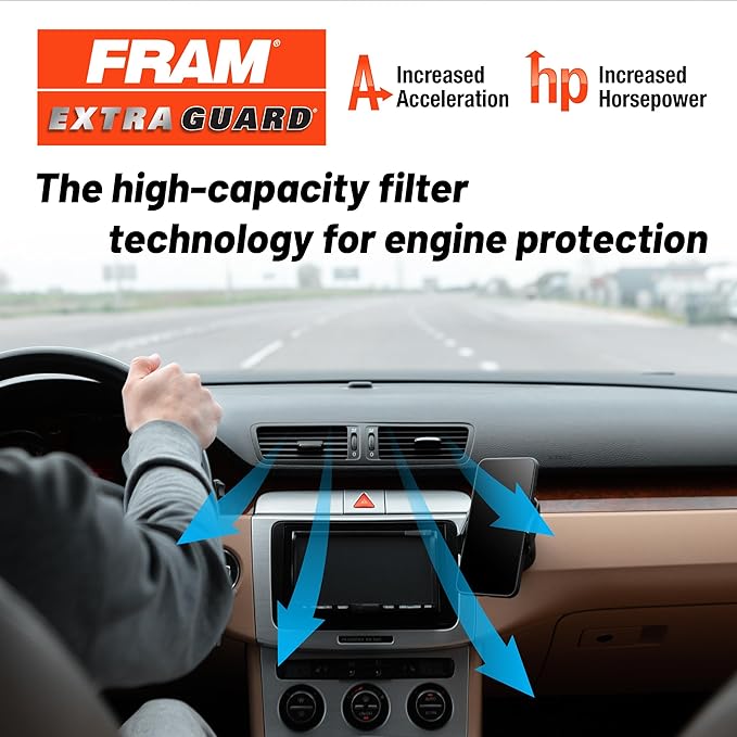 FRAM Extra Guard Flexible Panel Engine Air Filter Replacement, Easy Install - Image 2