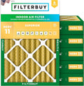 Filterbuy 18x24x4 Air Filter MERV 11 Superior Pet & Allergy Defense, by Filterbuy
