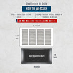 Fits 20x10 Duct Opening | Steel Return Air Grille by Handua | Vent Cover Grill - Image 3