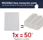 20x25x4 Washable Electrostatic Air Filter, MERV 8 Aluminum AC/HVAC Furnace - Image 3