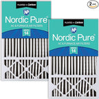 Nordic Pure 16x25x5 Honeywell Replacement Air Filters MERV 14 Plus Carbon 2 Pack by NordicPure