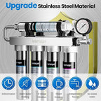 Vortopt Under Sink Water Filtration System-NSF&CEC Certified, Stainless Steel - Image 3