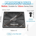 PATIKIL 150mm Fan Filter Grill - Image 2