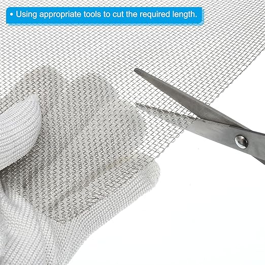 PATIKIL 40" L x 10" W Woven Wire Mesh, 12 Mesh 316L Stainless Steel Air Vent - Image 4