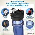 Max Water 20" x 4.5" Whole House Water Filter Housing – Fits Standard Large - Image 3
