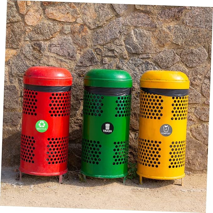Garbage Can Recycling Stickers 9pcs Waste Sorting Decals Removable Adhesive - Image 5