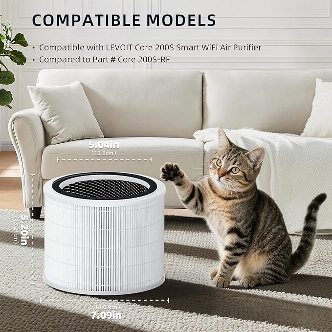 Core 200S Replacement Filter for LEVOIT Core 200S Smart WiFi Air Purifier - Image 3