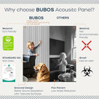 BUBOS 10 Pack Large Acoustic Panels, Decorative Self-Adhesive Acoustical Wall - Image 4
