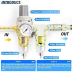 TAILONZ PNEUMATIC 0-150PSI 1/4 Inch NPT Particulate Filter+Coalescing Filter - Image 4