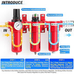 TAILONZ PNEUMATIC 0-150PSI 1/2 Inch NPT Aluminum Alloy Industrial Grade Three - Image 5