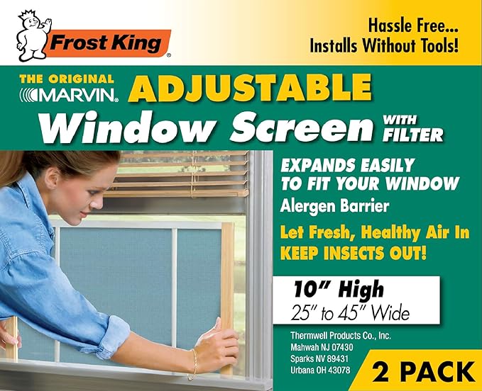 Frost King 2AWS1145 WB Marvin Adjustable Window Screen, fits 25 - Image 2