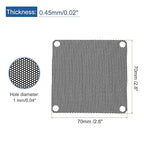 MECCANIXITY 10PCS PC Dust Filter, 70mmx70mm PVC Computer Case Cooler Dustproof - Image 2