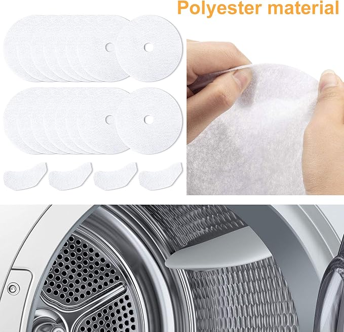 4 Pcs White Universal Cloth Dryer Exhaust Filter, - Image 9