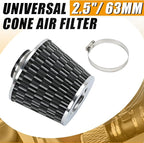 PTNHZ Universal Carbon Fiber 2.5" 63mm High Flow Cold Air Intake Cone Air - Image 2