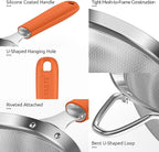 U-Taste Medium Fine Mesh Strainer: 18/8 Stainless Steel 4.73in 30 Mesh Kitchen - Image 6