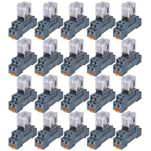 20PCS Electromagnetic Power Relay, 8-Pin 10 AMP 110/120V AC Relay Coil by VAMRONE
