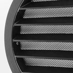 calimaero® WSGB 6" Inch Black Round Metal Air Vent Grill Cover Flat Louver - Image 6