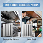 Stainless Steel Commercial Kitchen Hood Filter 19.5 W x 15.5 H Inch Range Hood - Image 6