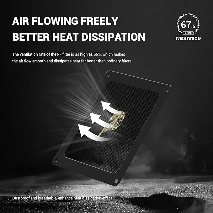 Dust Filter PC 90mm for Computer Cooler/PSU/Routers PVC 50 Mesh, Magnetic Frame - Image 4
