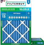 Filterbuy 16x20x2 Air Filter MERV 13 Optimal Smoke & Allergy Defense, by Filterbuy