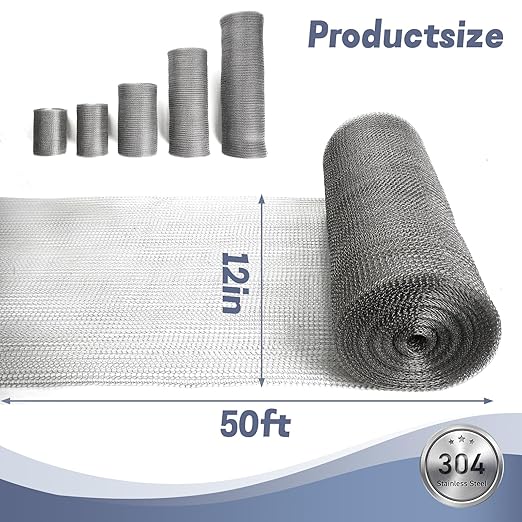 12" X 50 ft 304 Stainless Steel Mesh, Wire Mesh - Image 2