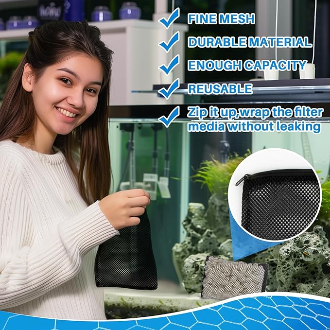 MAQIHAN 10pcs Aquarium Filter Media Bags - Image 6
