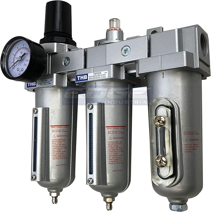 3 STAGE, HEAVY DUTY INDUSTRIAL GRADE FILTER REGULATOR COALESCING DESICCANT by Unknown