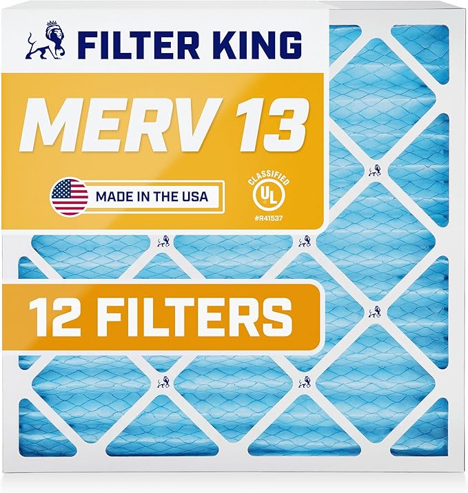 Filter King 13x18x1 Air Filter | 12-PACK | MERV 13 HVAC Pleated A/C Furnace by FilterKing