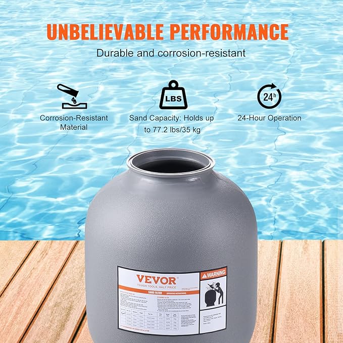 VEVOR 25023BX 16-inch, Above Inground Swimming Pool Sand System - Image 3