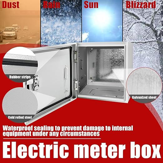 Electrical Box 12 x 12 x 6 Inch Indoor Outdoor Electrical Enclosure Box Steel - Image 5